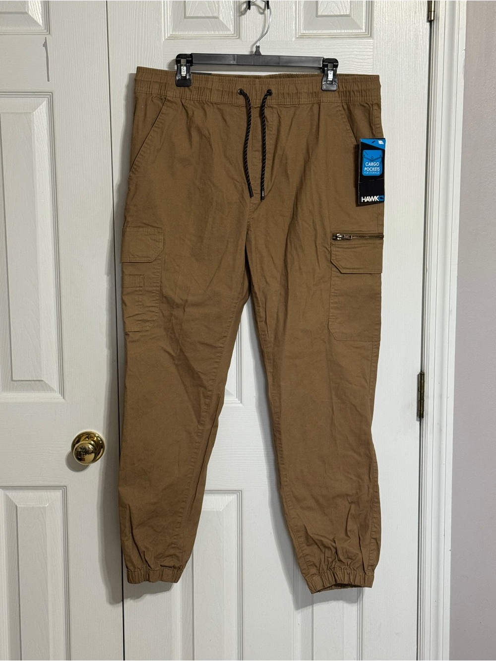 Tony Hawk Brown Cargo Jogger Pants with Zip Pocket